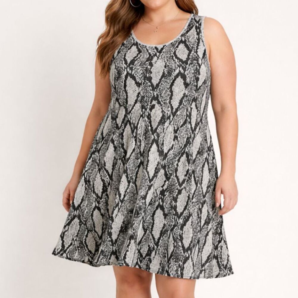 Torrid Snake Print Sleeveless Knitted Midi Dress Size 2X